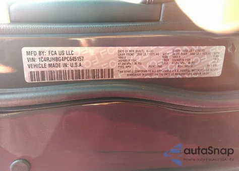 2023 Jeep Grand Cherokee Limited 4X4 from USA, damaged, VIN 1C4RJHBG4PC645157